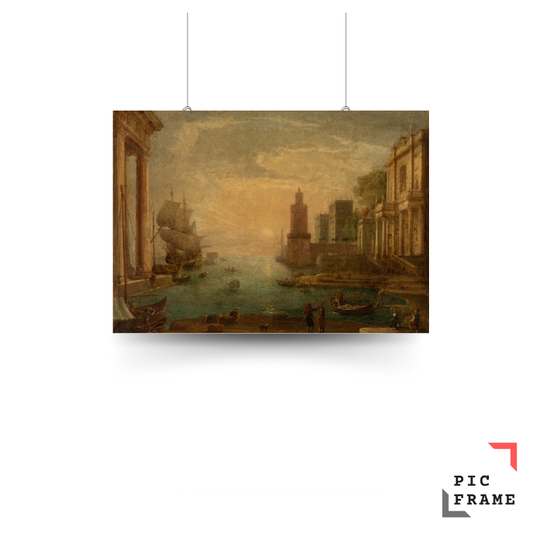 Seaport with Ulysses Restituting Chryseis to Her Father Chryses by Claude Lorrain