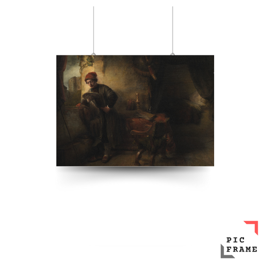 Standing Young Man at the Window in his Study Reading, known as The Student by Rembrandt van Rijn