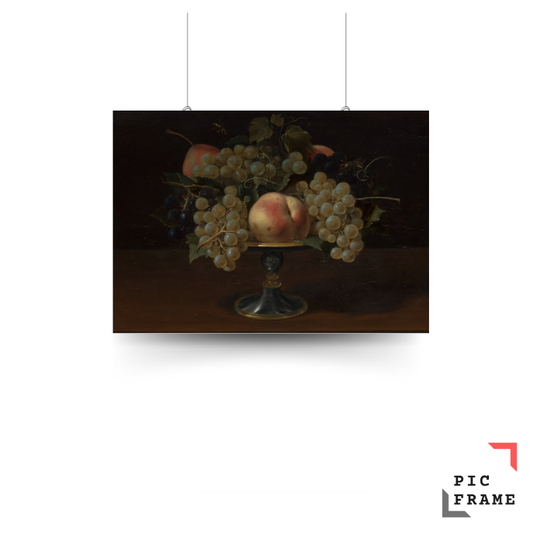 Still Life of Grapes and Peaches