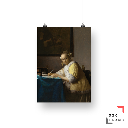 A Lady Writing a Letter (ca. 1665) by Johannes Vermeer