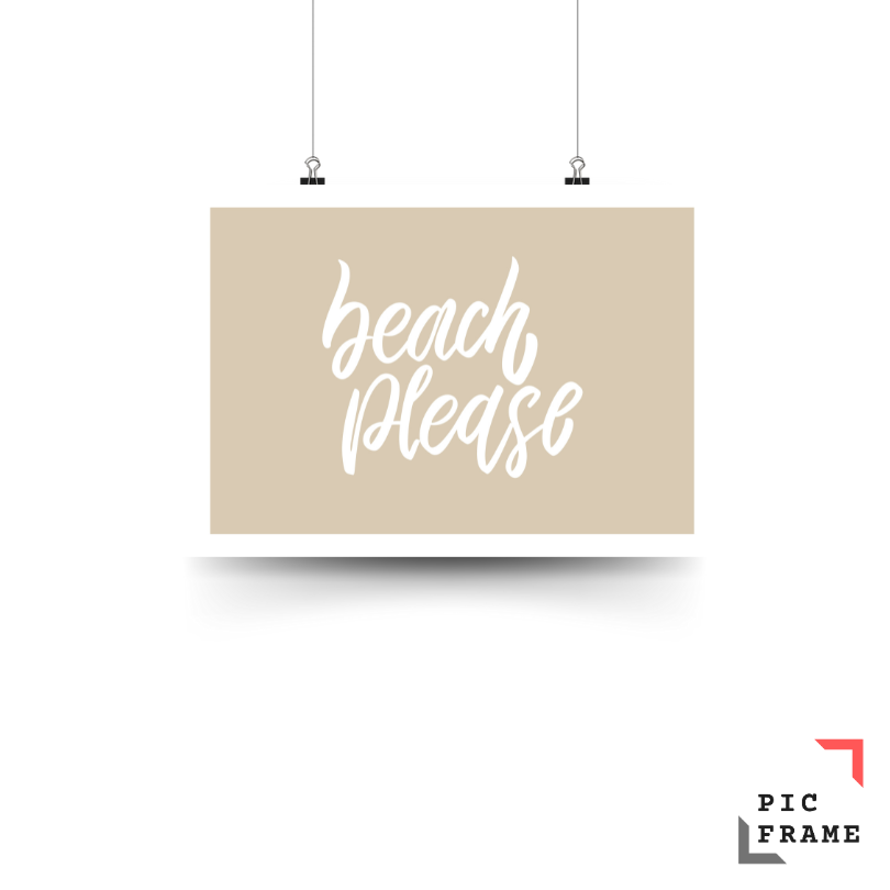 Beach please in sand