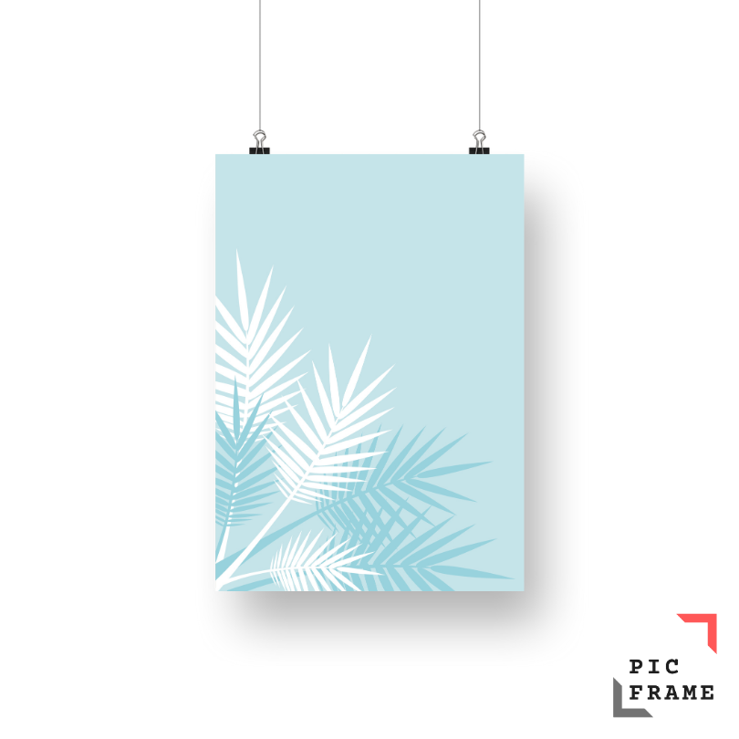 Palmtree leaves Light Blue