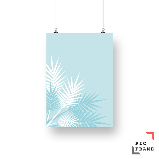 Palmtree leaves Light Blue
