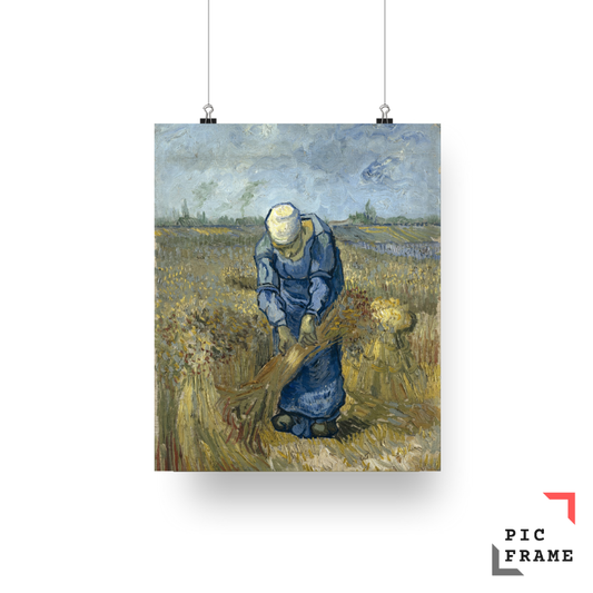 Peasant Woman Binding Sheaves (after Millet)