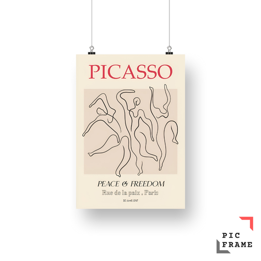Picasso Line art Peace & Freedom