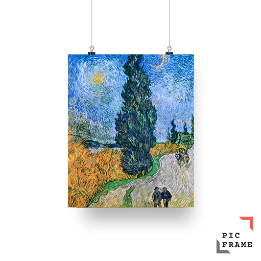 Road with Cypress and Star