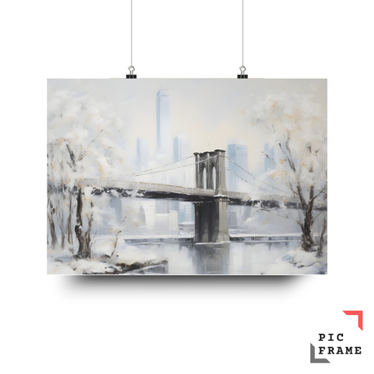 Silent Bridge in Snow