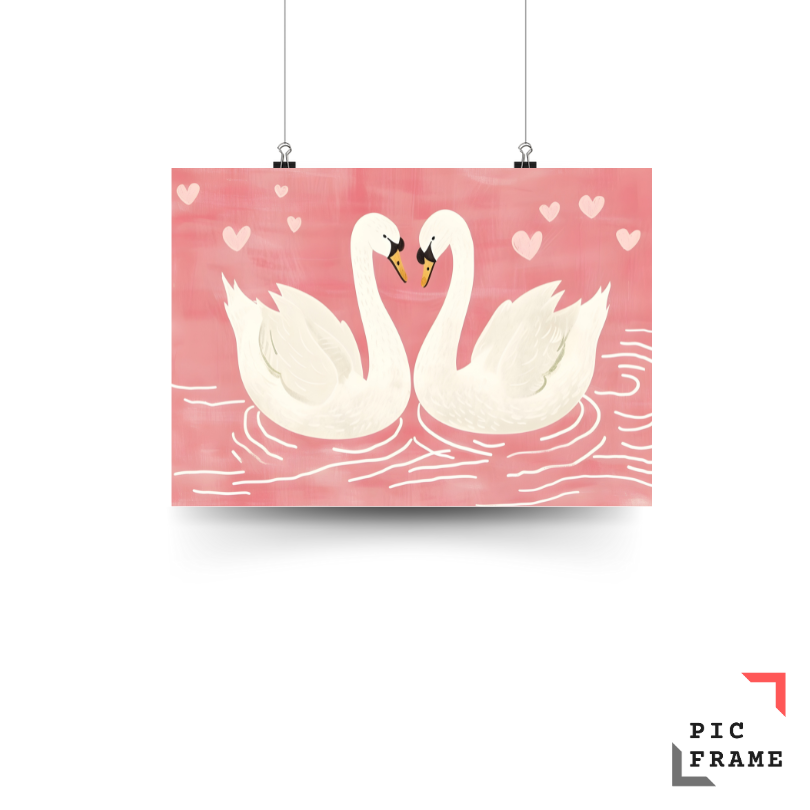 Swans in love
