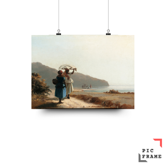 Two Women Chatting by the Sea, St. Thomas