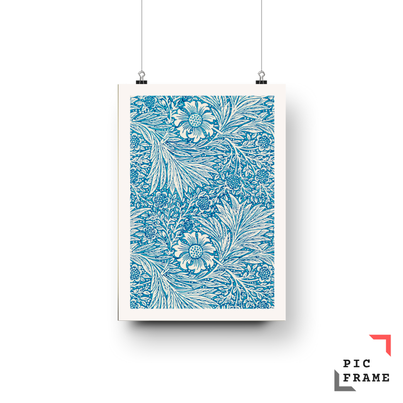 William Morris Art Blue Marigold
