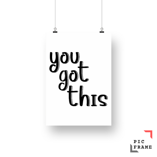 You got this